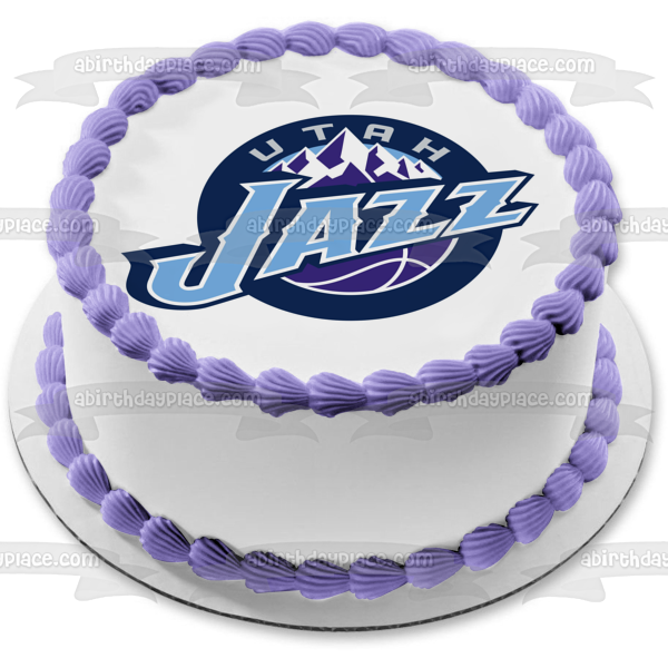 Utah Jazz Logo NBA Sports 2004-2010 Edible Cake Topper Image ABPID03563