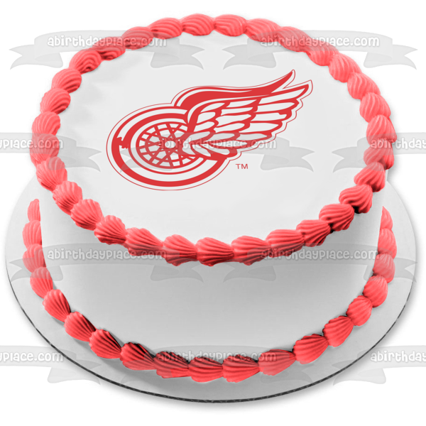 Imagen comestible para tarta con logotipo de Detroit Red Wings NHL Sports ABPID03566 