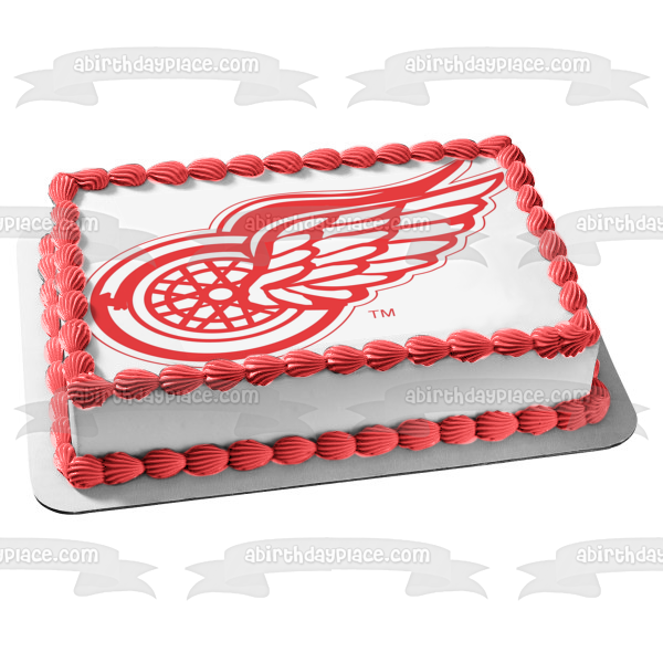 Imagen comestible para tarta con logotipo de Detroit Red Wings NHL Sports ABPID03566 