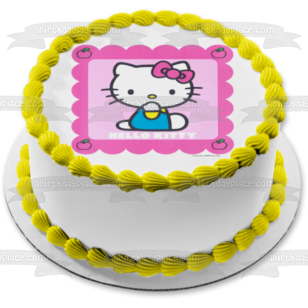 Imagen comestible para decoración de tarta comestible de Hello Kitty Apples Kitty White ABPID03570 