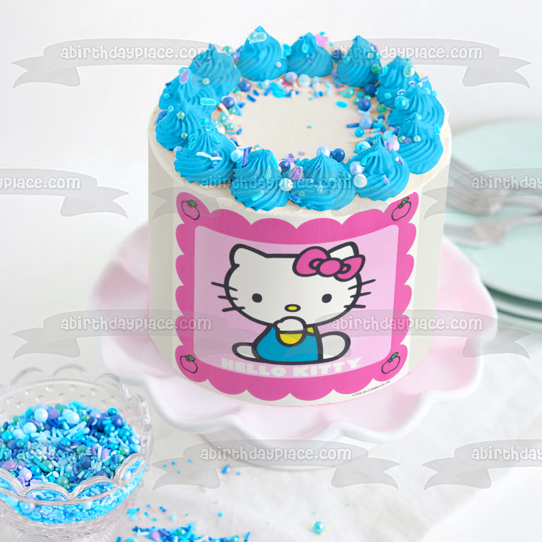 Imagen comestible para decoración de tarta comestible de Hello Kitty Apples Kitty White ABPID03570 