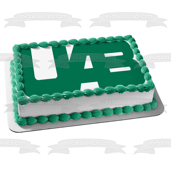 Imagen de decoración comestible para tarta con logotipo de Blazers de la Universidad de Alabama Birmingham ABPID03430 