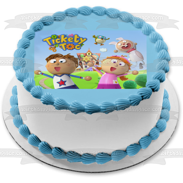 Tickety Toc Tommy Tallulah Hopparoo and Tooteroo Edible Cake Topper Image ABPID03446