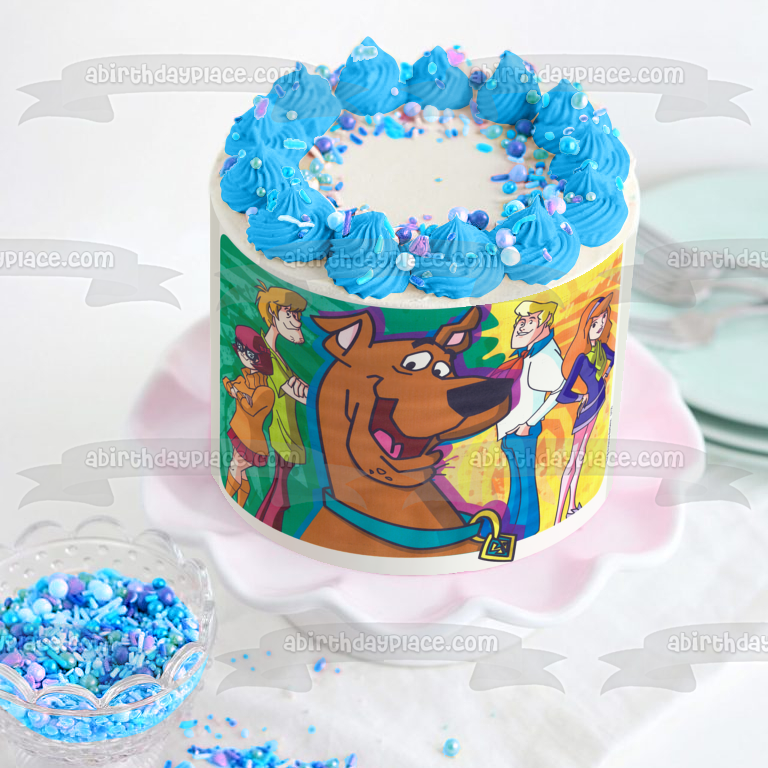 Scooby Doo Shaggy Velma Fred y Daphne Imagen comestible para decoración de tarta ABPID03589 