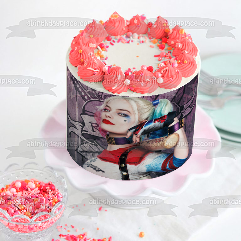 Harley Quinn Dr. Harleen Frances Quinzel, MD Imagen comestible para decoración de tarta ABPID03462 