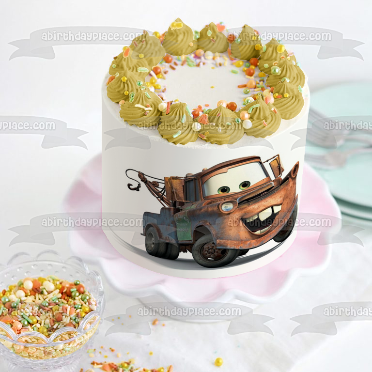 Imagen de decoración comestible para tarta de Cars Mater Sir Tow Mater ABPID03464 