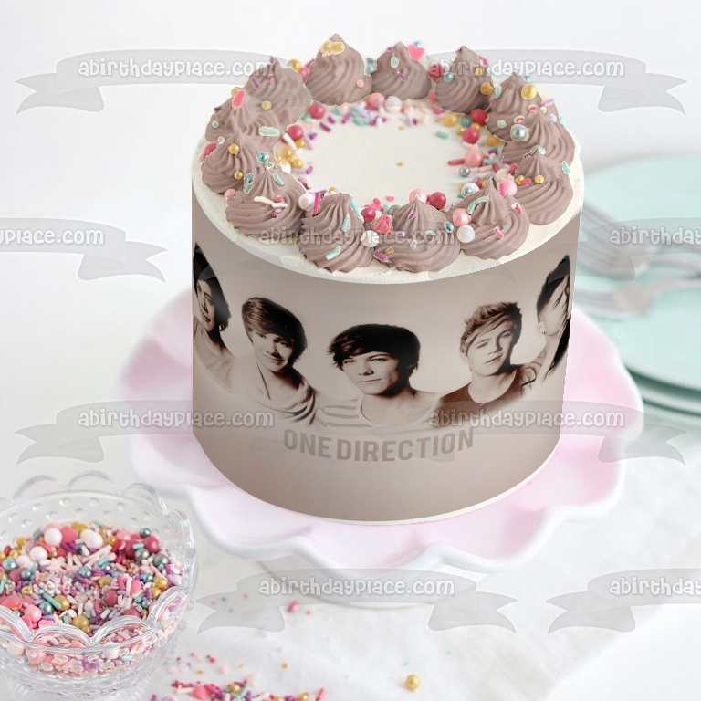 One Direction Timeline Niall Horan Liam Payne Harry Styles Louis Tomlinson y Zayn Malik Imagen comestible para tarta ABPID03601 