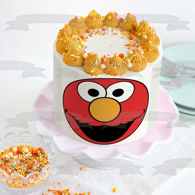 Sesame Street Elmo Muppet Elmo's World Edible Cake Topper Image ABPID03469