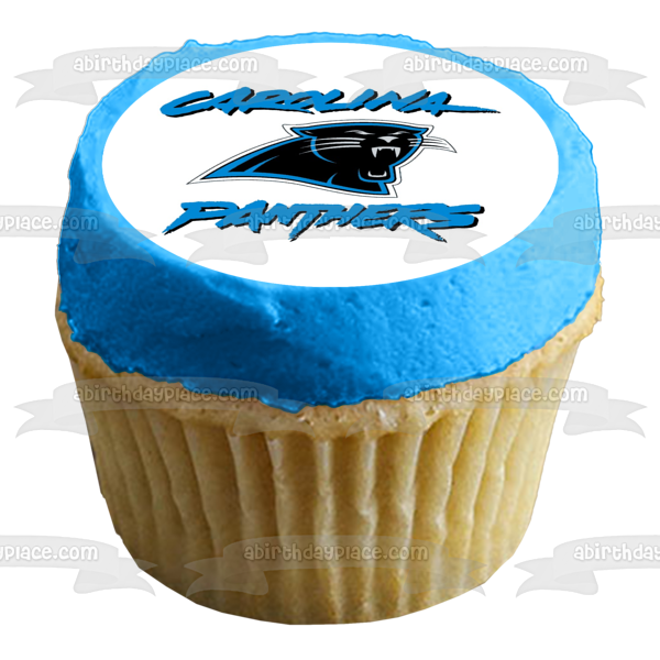 Imagen comestible para tarta con logotipo oscuro de Carolina Panthers Sports NFL ABPID03473 