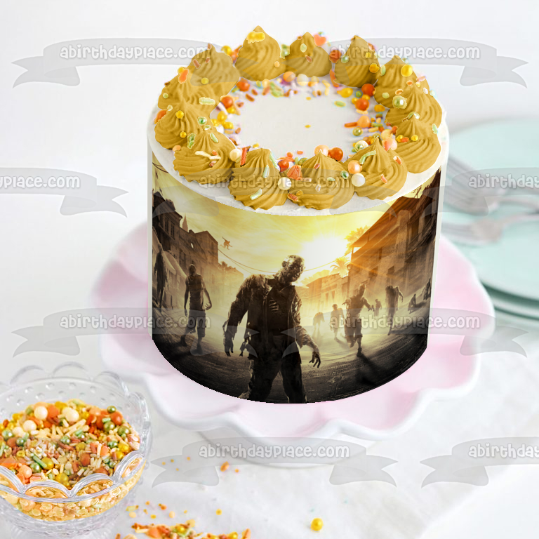 Dying Light Infected Harran and Zombies - Adorno comestible para tarta, imagen ABPID03476 