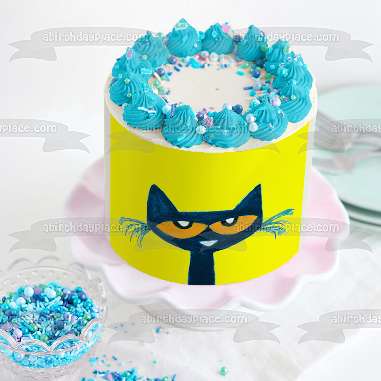 Adorno comestible para tarta con dibujos de Pete el gato, imagen ABPID03616 