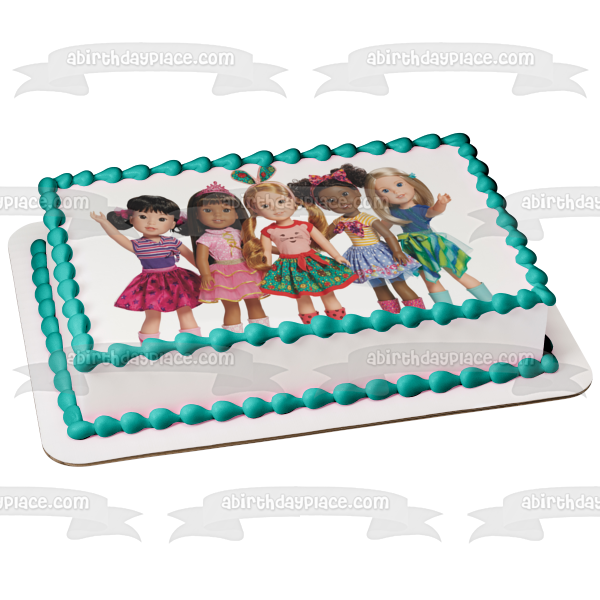 American Girls Blaire Luciana Ivy and Saige Edible Cake Topper Image ABPID03627