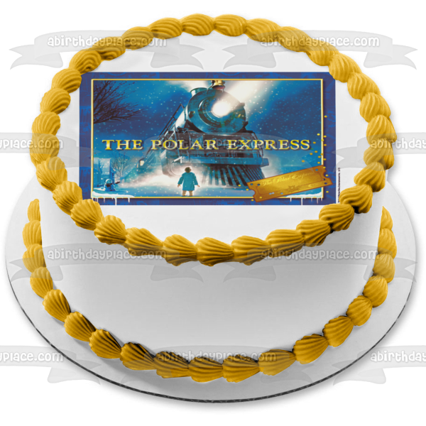 Imagen comestible para decoración de tarta del tren Polar Express ABPID03495 