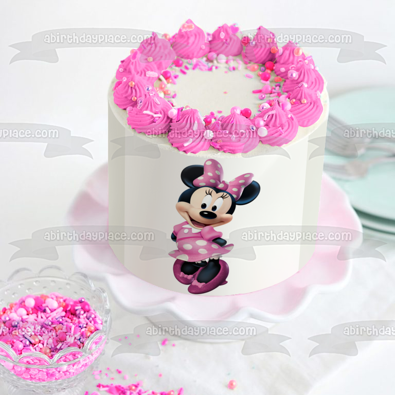 Imagen comestible para decoración de tarta de Minnie Mouse ABPID03501 