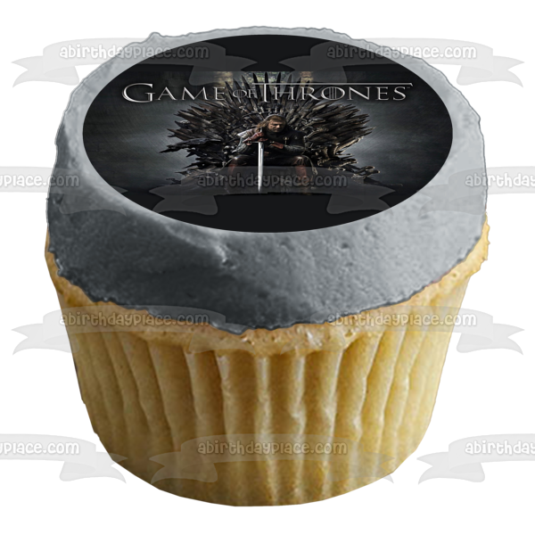 Juego de Tronos Ned Stark con su espada Adorno comestible para tarta Imagen ABPID03808 