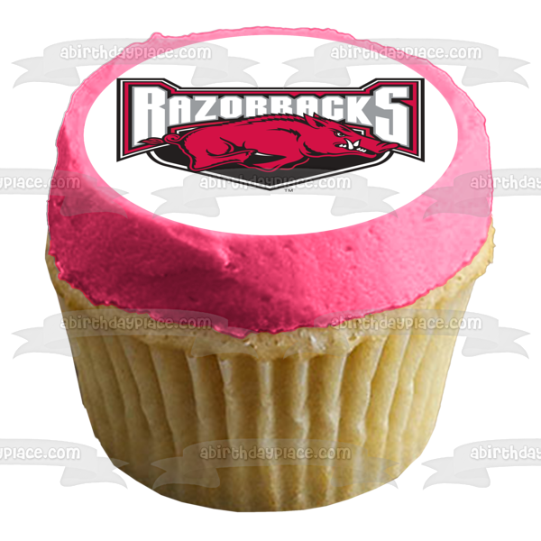 Roy Jr. High School Razorbacks Mascot Logo Athletics Edible Cake Topper Image ABPID03647