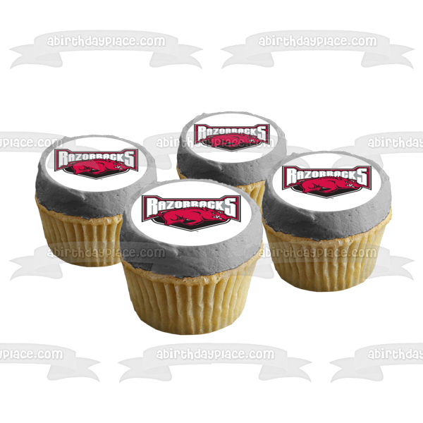 Roy Jr. High School Razorbacks Mascot Logo Athletics Edible Cake Topper Image ABPID03647