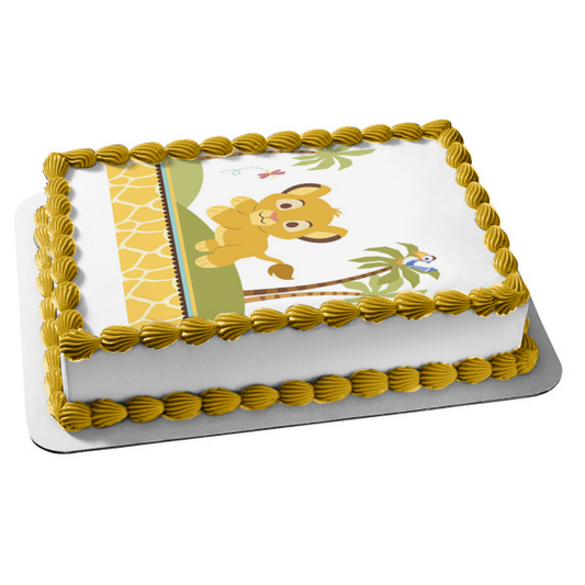 Baby Shower Baby Lion King Sweet Circle of Life Edible Cake Topper Image ABPID03824