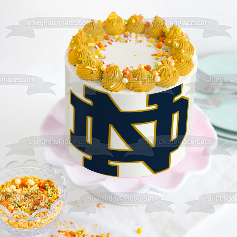 Imagen comestible para tarta con el logotipo irlandés de Notre Dame Fighting NCAA ABPID03826 