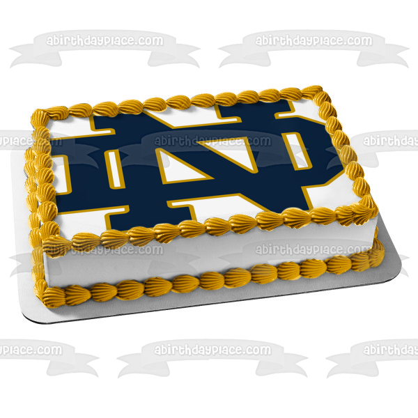 Imagen comestible para tarta con el logotipo irlandés de Notre Dame Fighting NCAA ABPID03826 