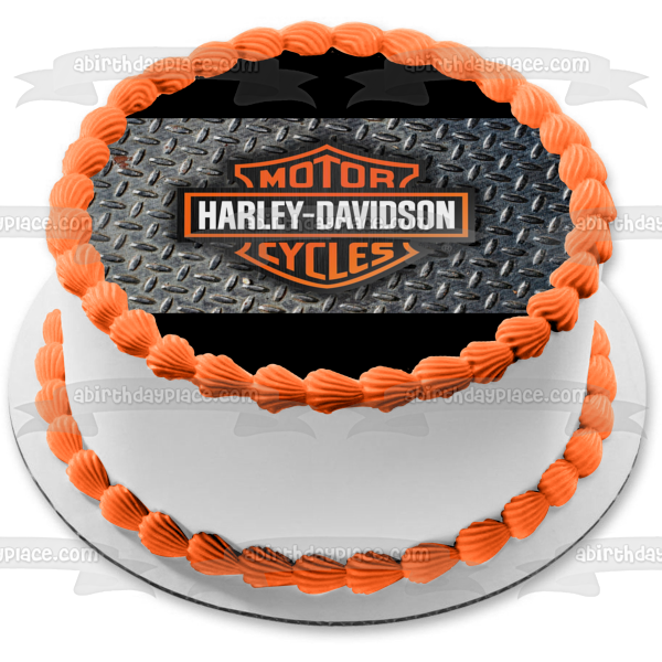 Imagen comestible para decoración de tarta con el logotipo de Harley-Davidson Motor Cycles ABPID03669 