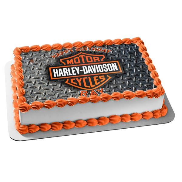 Imagen comestible para decoración de tarta con el logotipo de Harley-Davidson Motor Cycles ABPID03669 