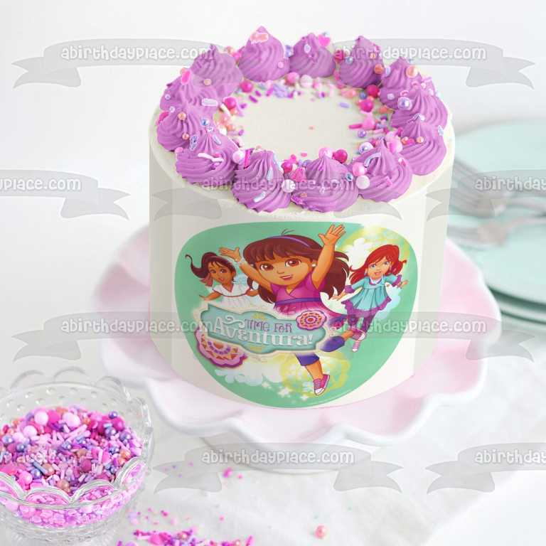 Dora and Friends Into the City Naiya and Kate Edible Cake Topper Image ABPID03859