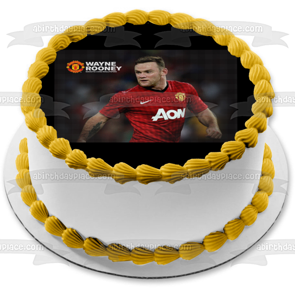 Manchester United Football Club Wayne Rooney Edible Cake Topper Image ABPID03713