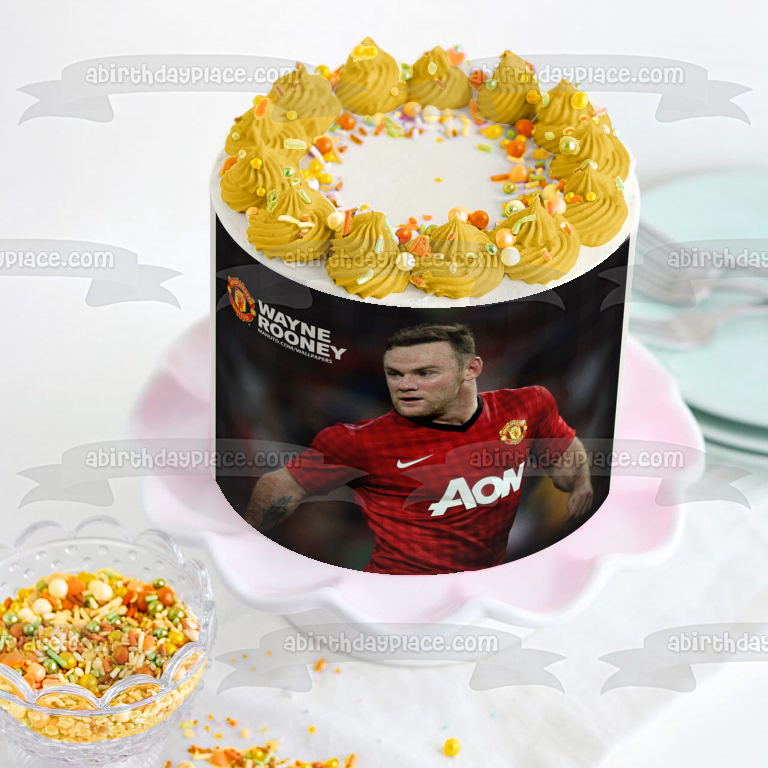 Manchester United Football Club Wayne Rooney Edible Cake Topper Image ABPID03713