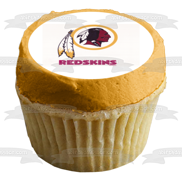 Imagen de decoración comestible para tarta comestible con logotipo y mascota de los Washington Redskins de la NFL ABPID03714 