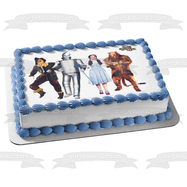 The Wizard of Oz Dorothy Scarecrow Cowardy Lion and the Tin Man Edible Cake Topper Image ABPID03736