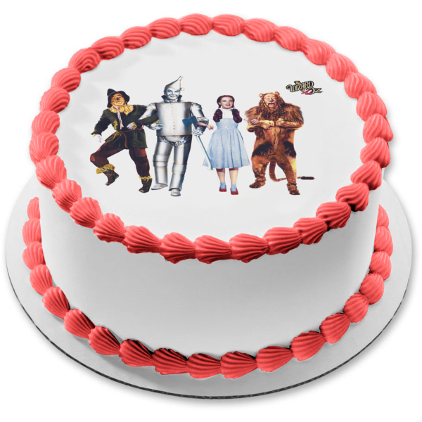 The Wizard of Oz Dorothy Scarecrow Cowardy Lion and the Tin Man Edible Cake Topper Image ABPID03736