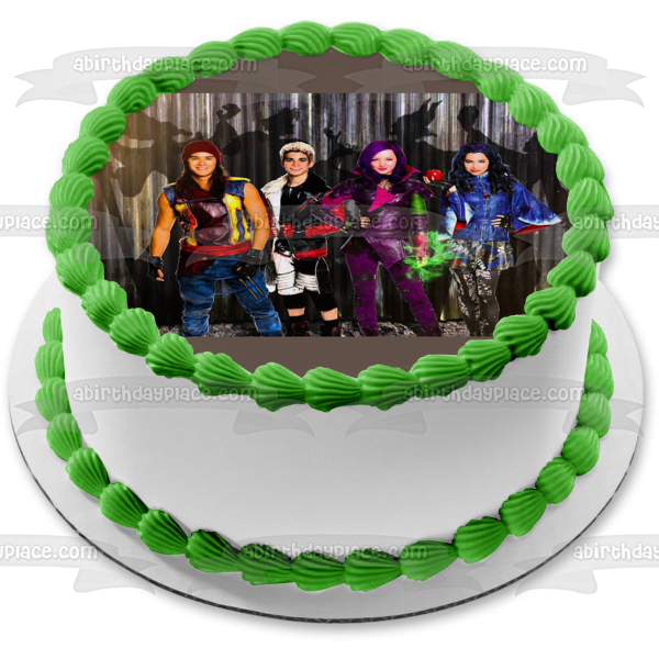 Descendants Jay Mal Evie and Carlos De Ville Edible Cake Topper Image ABPID03904