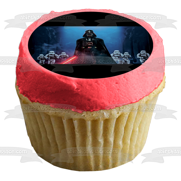 Adorno comestible para tarta de Star Wars Darth Vader Light Saber y Storm Troopers Imagen ABPID03760 