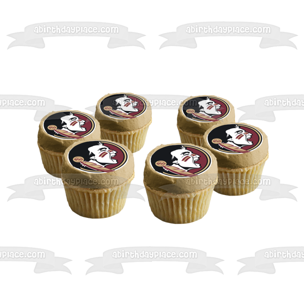 Imagen de adorno comestible para tarta comestible con el logotipo de los Seminoles del estado de Florida ABPID03950 