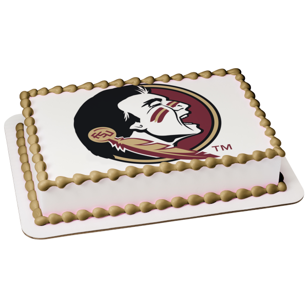 Imagen de adorno comestible para tarta comestible con el logotipo de los Seminoles del estado de Florida ABPID03950 