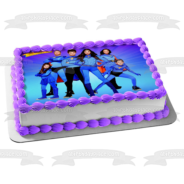 Imagen de decoración comestible para tarta de The Thundermans Phoebe Max Nora Billy Barb y Hank ABPID03794 