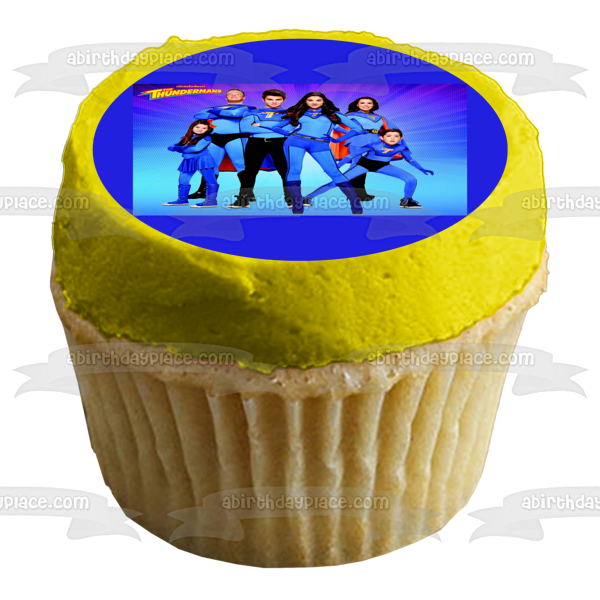 Imagen de decoración comestible para tarta de The Thundermans Phoebe Max Nora Billy Barb y Hank ABPID03794 