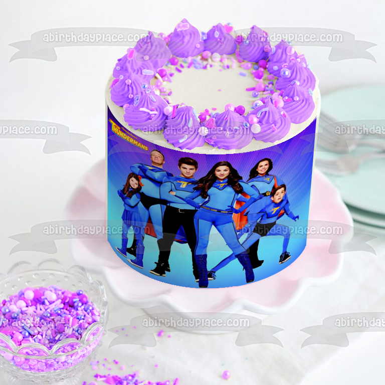 Imagen de decoración comestible para tarta de The Thundermans Phoebe Max Nora Billy Barb y Hank ABPID03794 