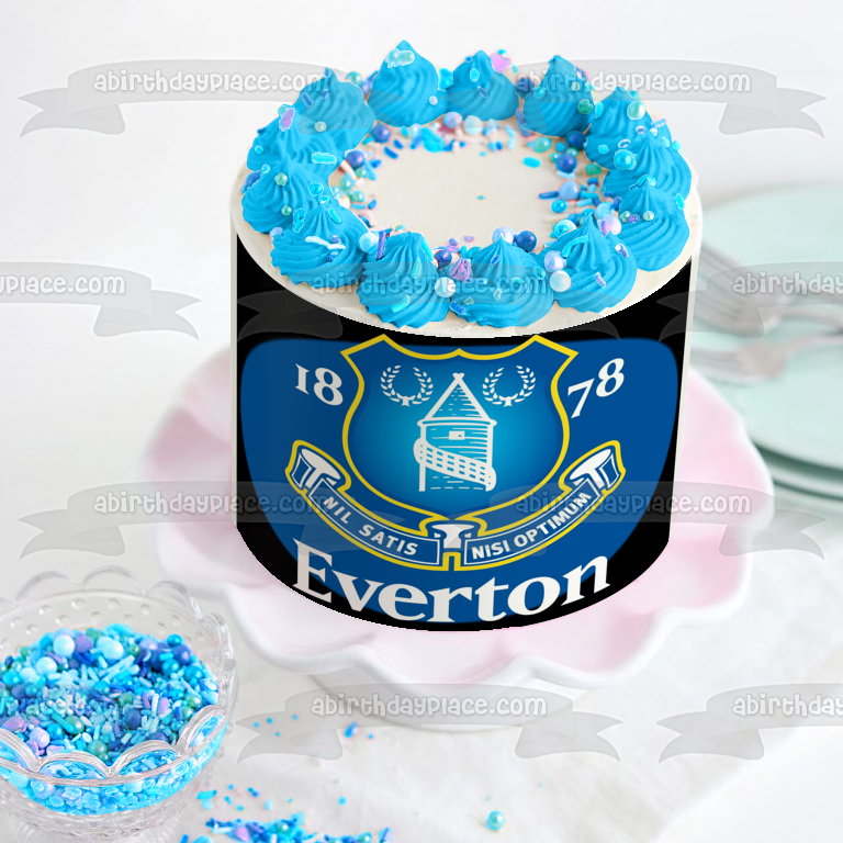 Everton Football Club Crest the Toffees Edible Cake Topper Image ABPID03979