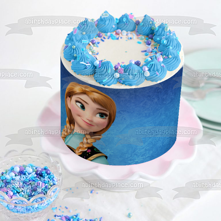 Imagen comestible para decoración de tarta de Frozen Anna ABPID03987 