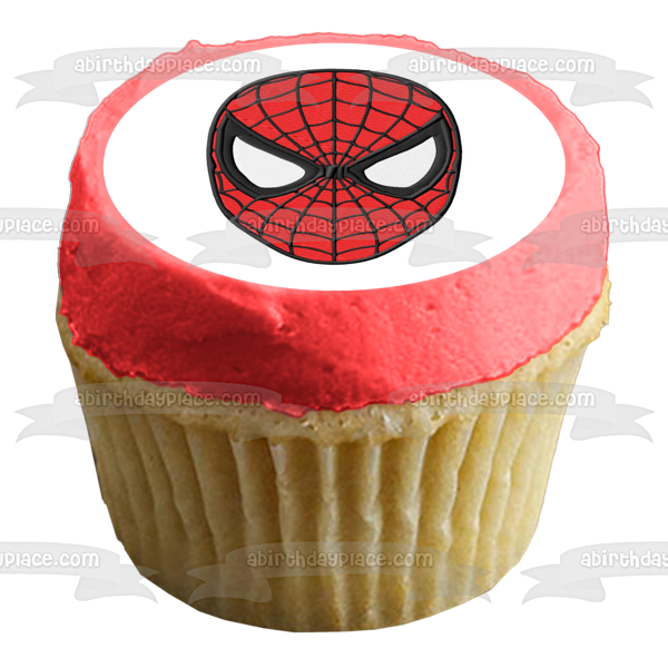 Imagen comestible para decoración de tarta con máscara facial de Spider-Man ABPID04152 