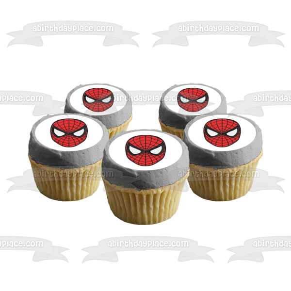 Imagen comestible para decoración de tarta con máscara facial de Spider-Man ABPID04152 