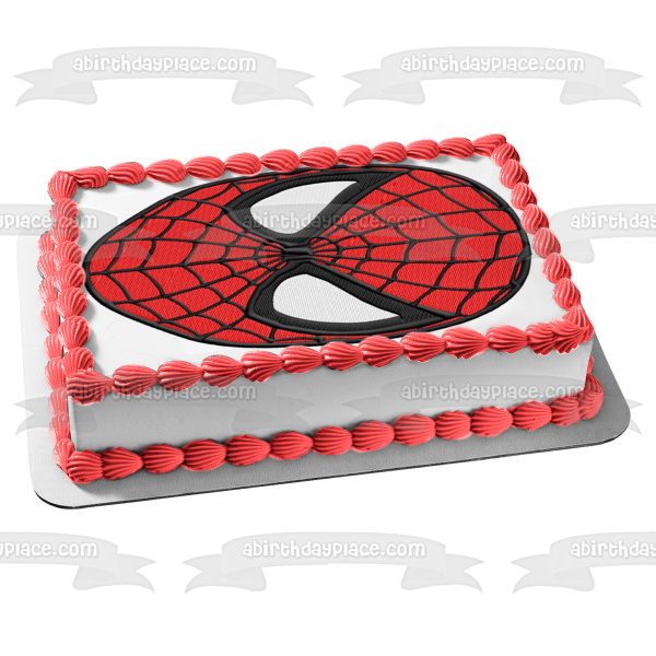 Imagen comestible para decoración de tarta con máscara facial de Spider-Man ABPID04152 