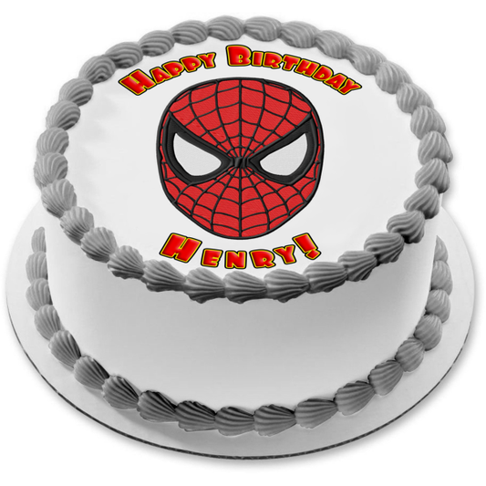 Imagen comestible para decoración de tarta con máscara facial de Spider-Man ABPID04152 