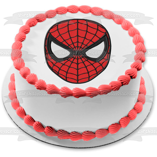 Imagen comestible para decoración de tarta con máscara facial de Spider-Man ABPID04152 