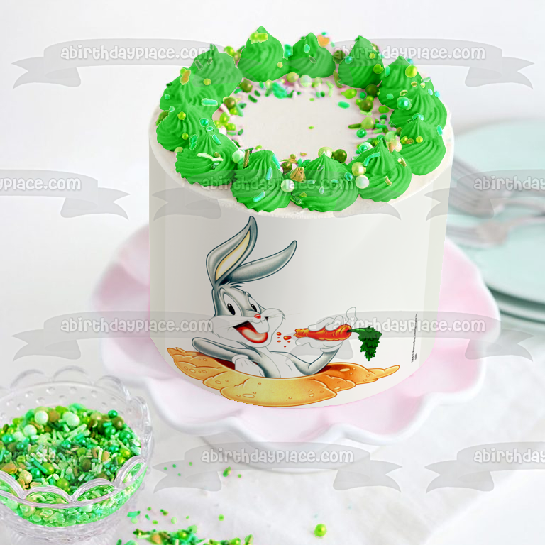 Looney Toons Bugs Bunny Zanahoria What's Up Doc Adorno comestible para tarta Imagen ABPID04156 