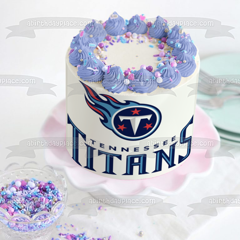 Tennessee Titans - Decoración comestible para tarta de fútbol americano profesional de Nashville, imagen ABPID04201 