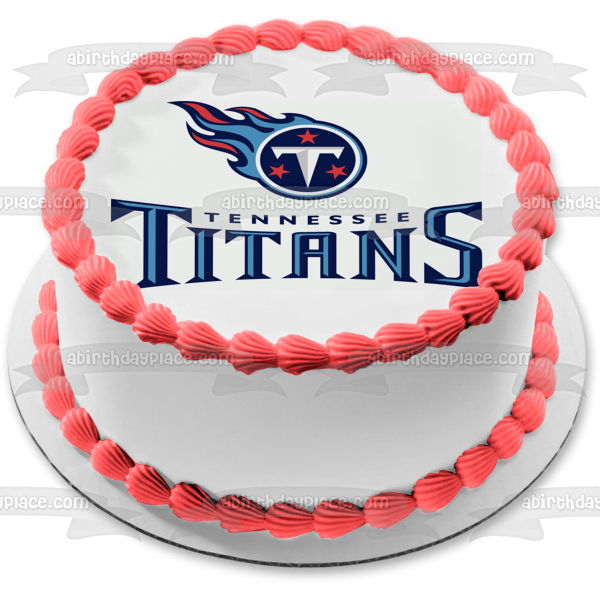 Imagen de decoración comestible para tarta de fútbol americano profesional de los Tennessee Titans en Nashville ABPID04093 