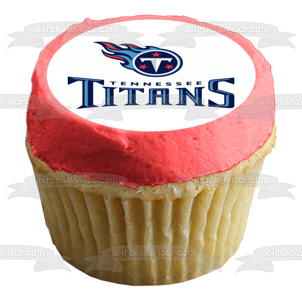 Imagen de decoración comestible para tarta de fútbol americano profesional de los Tennessee Titans en Nashville ABPID04093 